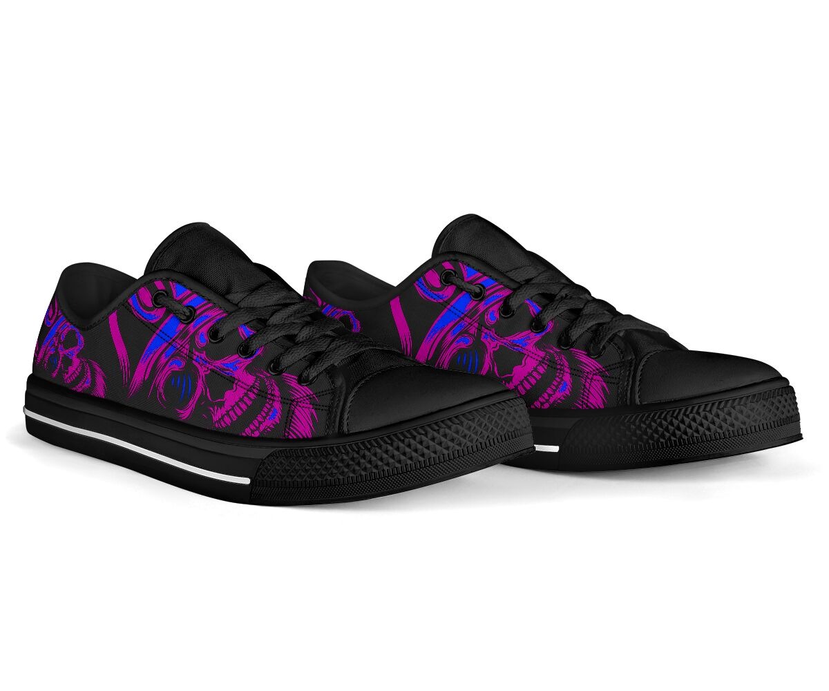 Converse purple skull low top sneaker shoes3