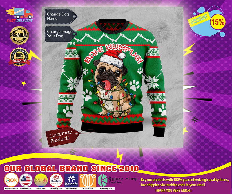 Bah humpug ugly Christmas sweater1