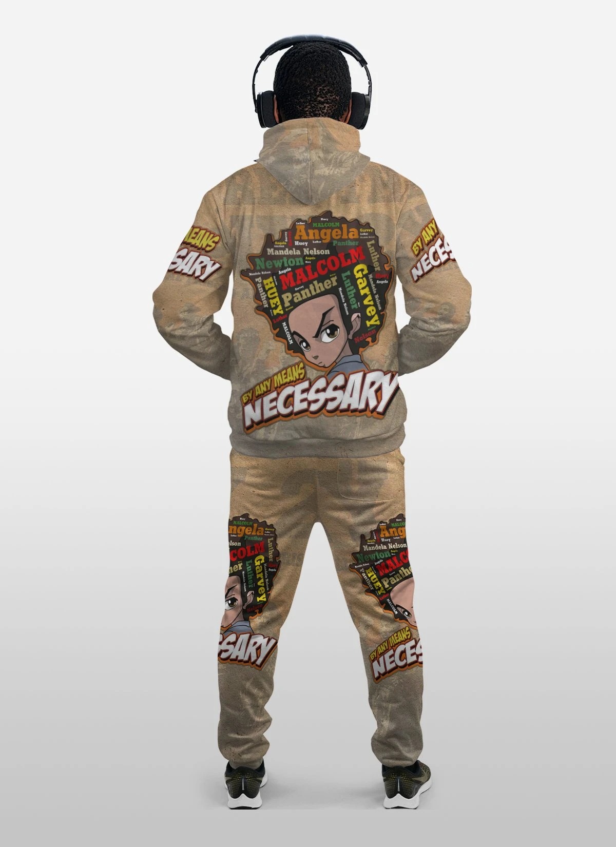 HUEY FREEMAN BLACK POWER By any means necessary 3D hoodie3