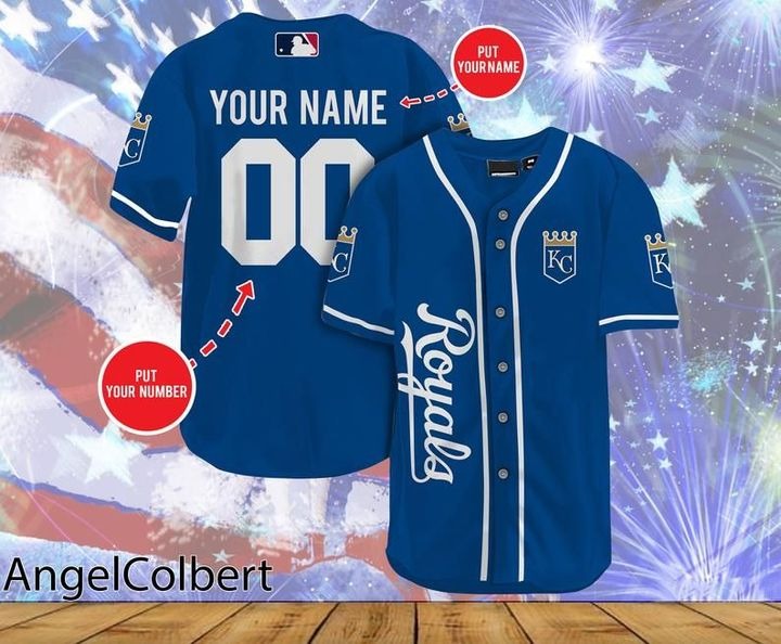 Kansas City Royals Personalized Baseball Jersey Shirt - Royal Blue