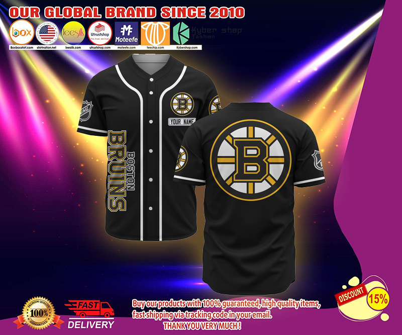 Boston Bruins custome personalized name baseball jersey shirt 2