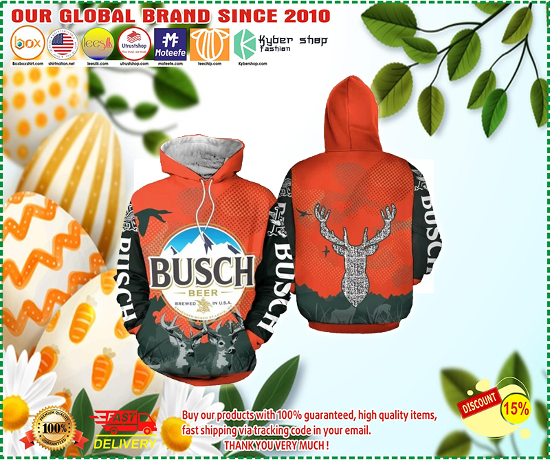 Busch beer deer 3d hoodie 1