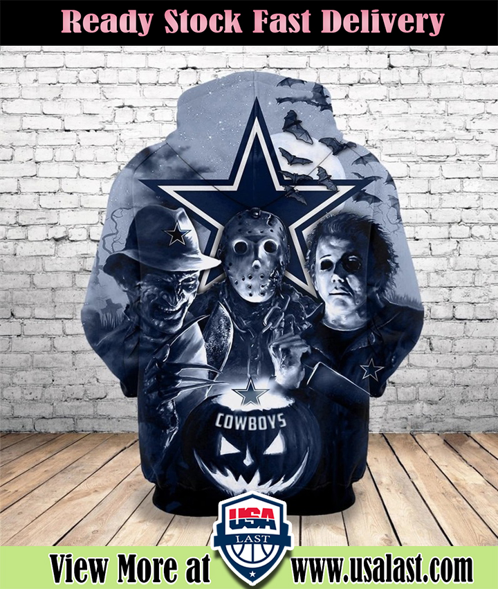 Dallas Cowboys Halloween Horror Night 3D Pullover Hoodie 1