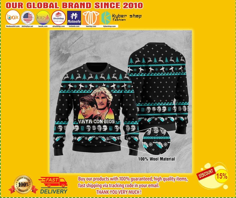 Point Break Vaya con dios ugly Christmas sweater sweatshirt 1