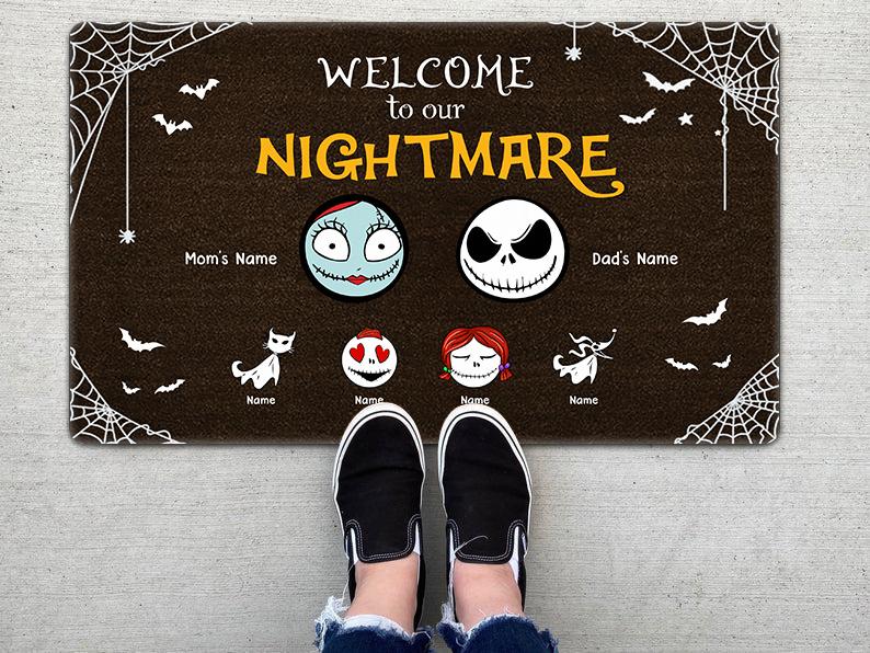 Welcome To Our Nightmare Custom Name Doormat2