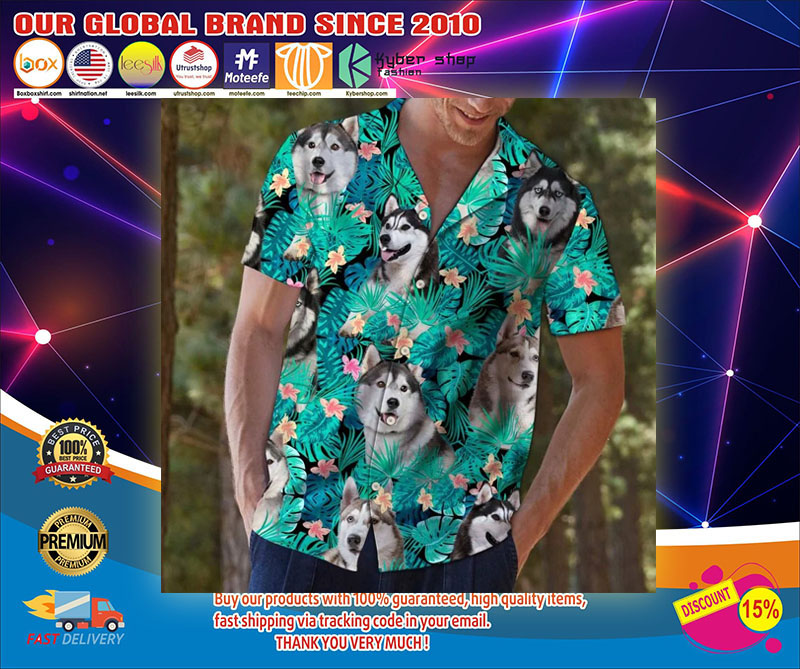 Siberian husky hawaiian shirt1
