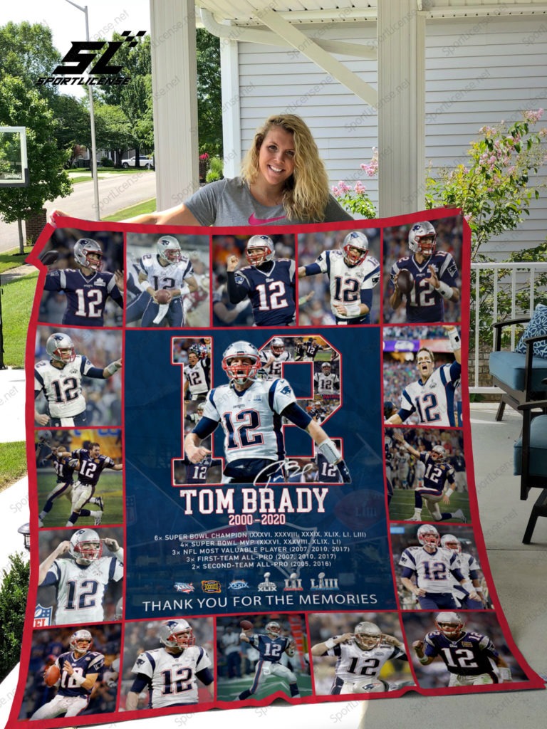 Tom Brady 12 years thank you for the memories 2000 2020 quilt
