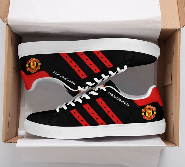 Manchester United Black Version Stan Smith Shoes 1