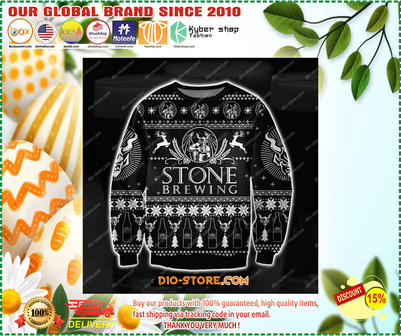STONE BREWING 3D ALL OVER PRINT UGLY CHRISTMAS SWEATER 1