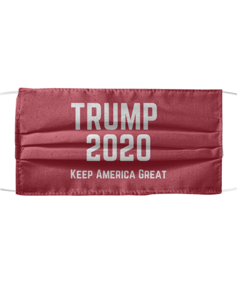 Trump 2020 keep america great face mask