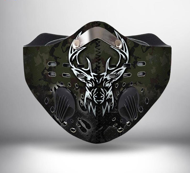 Deer hunting camo anti pollution filter activated carbon face mask