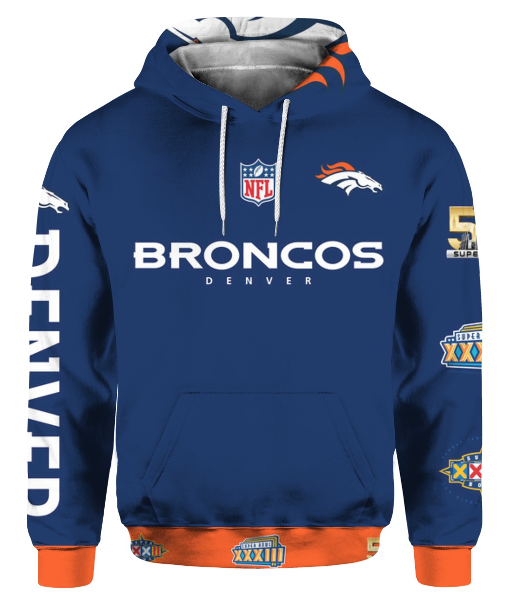 Stand for the flag kneel for the cross denver broncos all over print hoodie