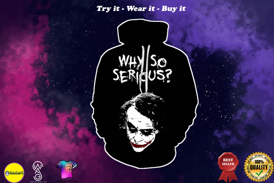 halloween joker why so serious all over printed shirt
