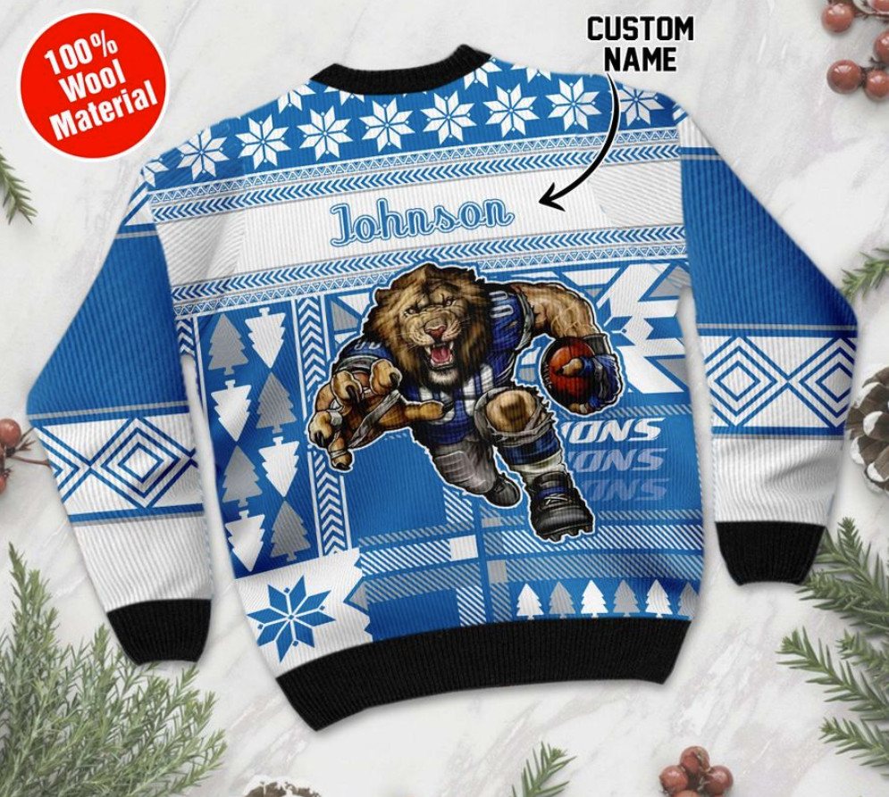 Personalized Detroit Lions ugly sweater 2