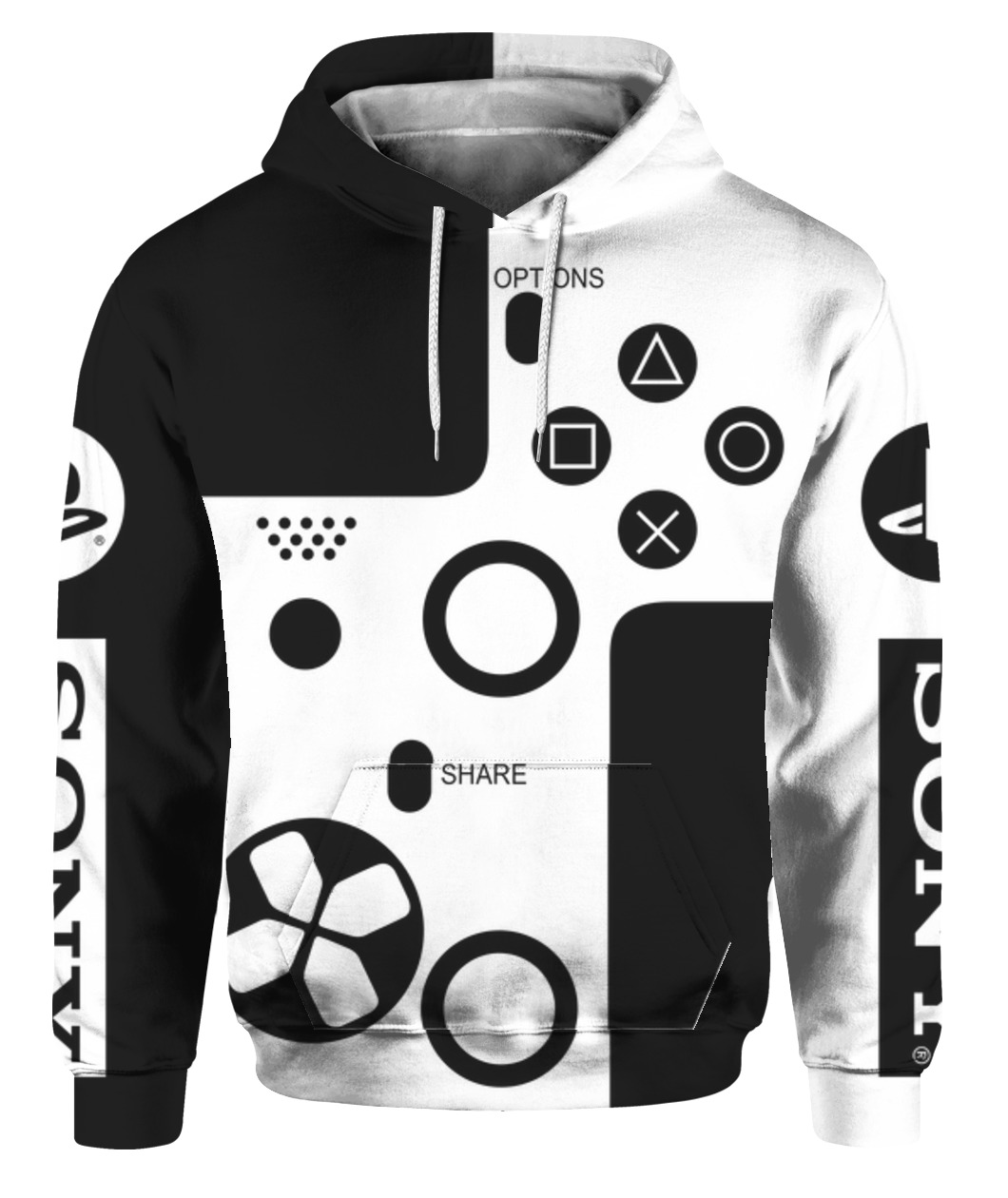 Playstation Dual Dualshock 4 3d All Over Printed Hoodie T Shirt Bomber