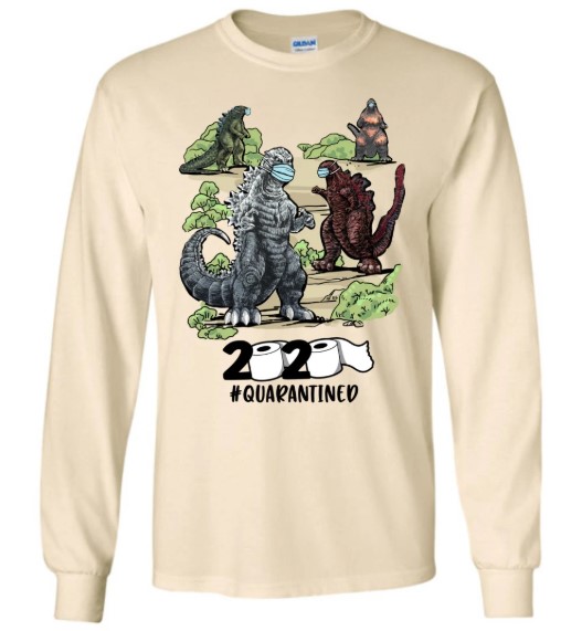 Godzilla 2020 quarantined coronavirus disease long sleeve shirt