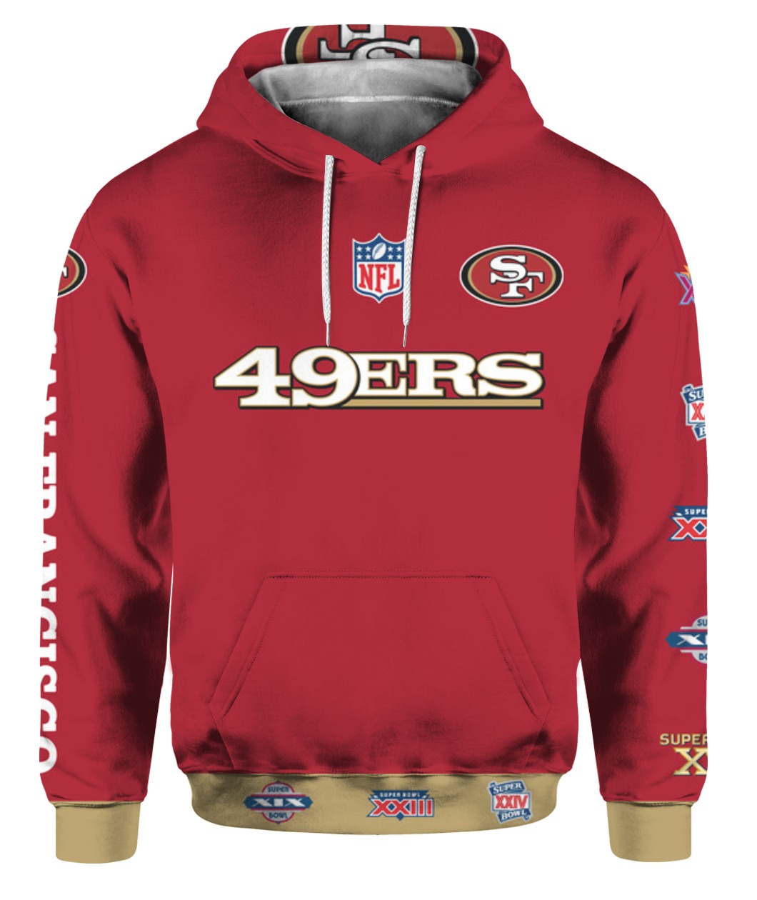 Stand for the flag kneel for the cross san francisco 49ers all over print hoodie