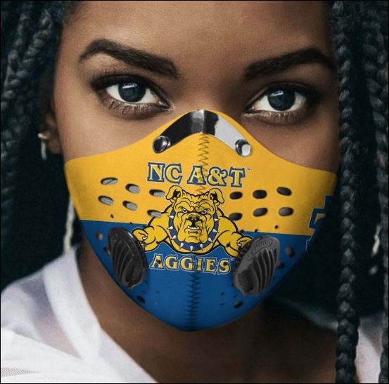 North Carolina A&T Aggies filter activated carbon Pm 2.5 Fm face mask