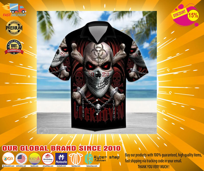 Lockdown Skull Hawaiian Shirt2