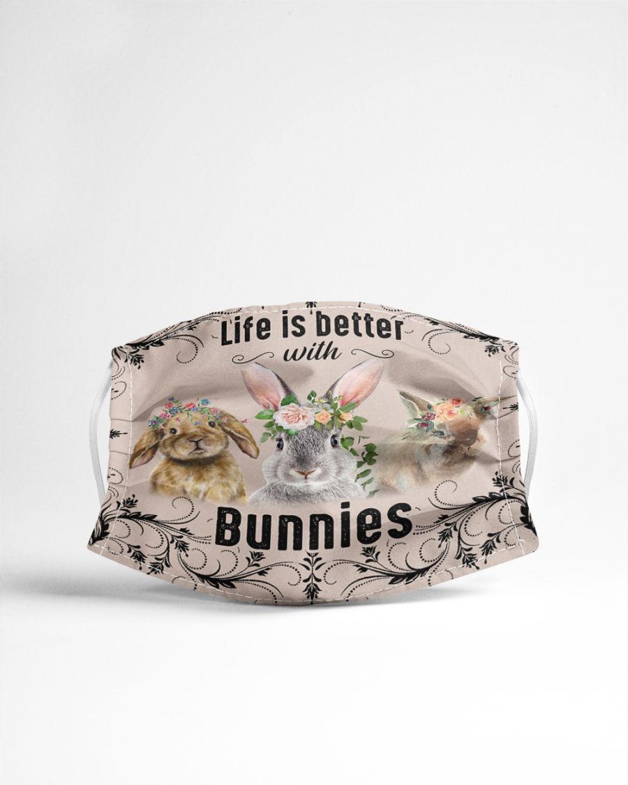 Life is better with bunnies face mask - pic 3
