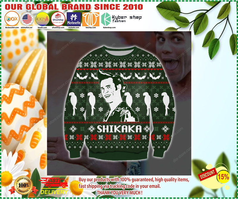 Ace ventura Shikaka ugly christmas sweater 1