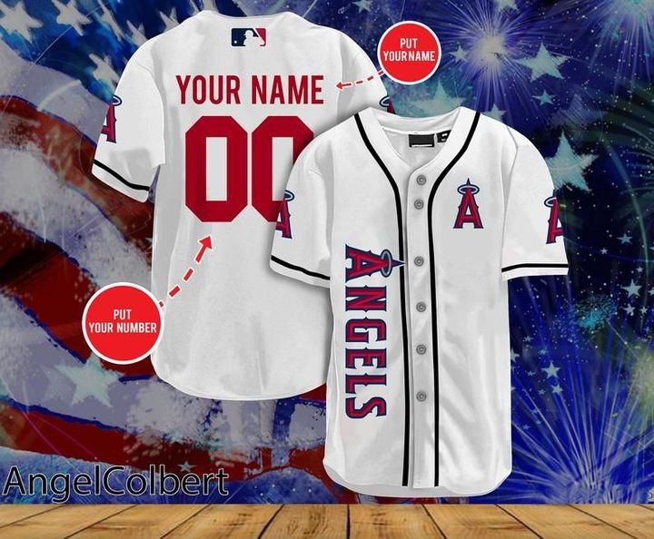 Los Angeles Angels Personalized Name And Number Baseball Jersey Shirt – Hothot 170821