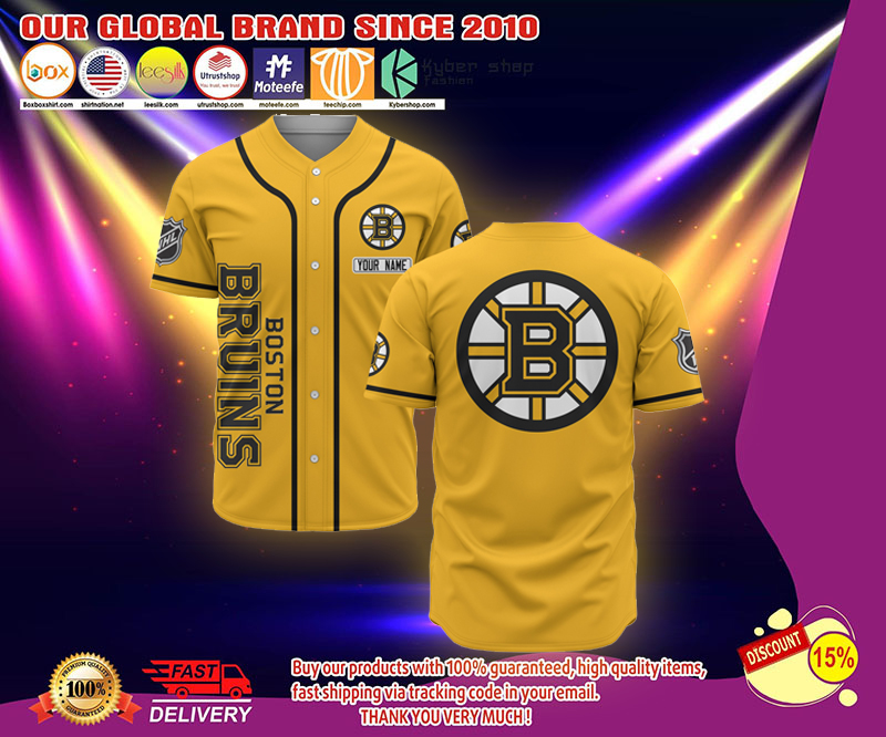 Boston Bruins baseball jersey shirt 2