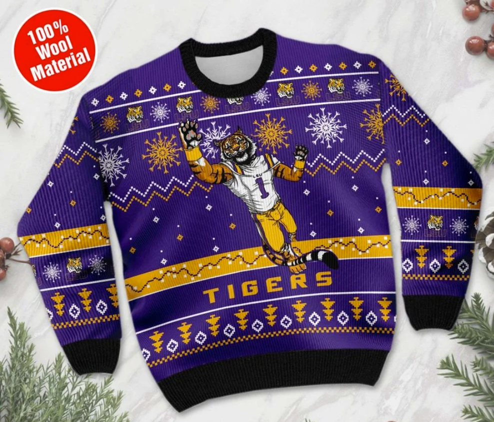 LSU Tigers football ugly sweater 1