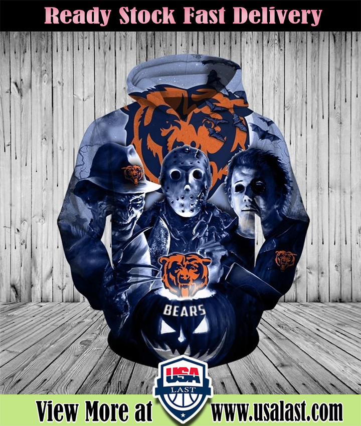 [HOT TREND] Chicago Bears Halloween Horror Night 3D Pullover Hoodie - Hothot 040921