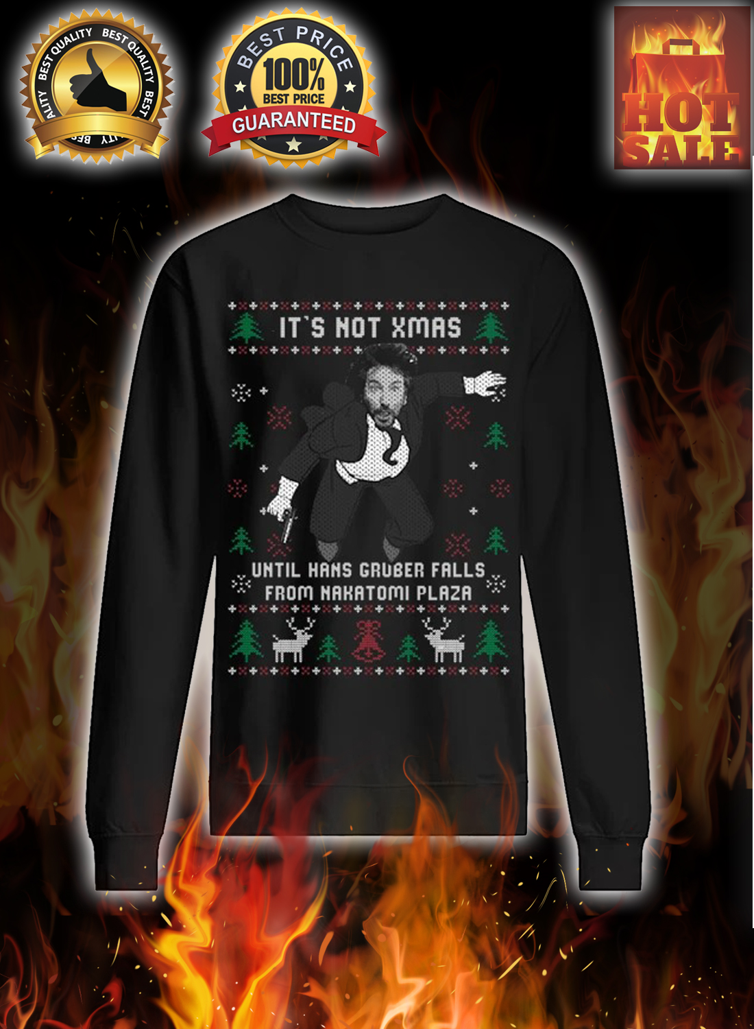 It’s not xmas until hans gruber falls from nakatomi plaza ugly christmas sweater – Hothot 161020