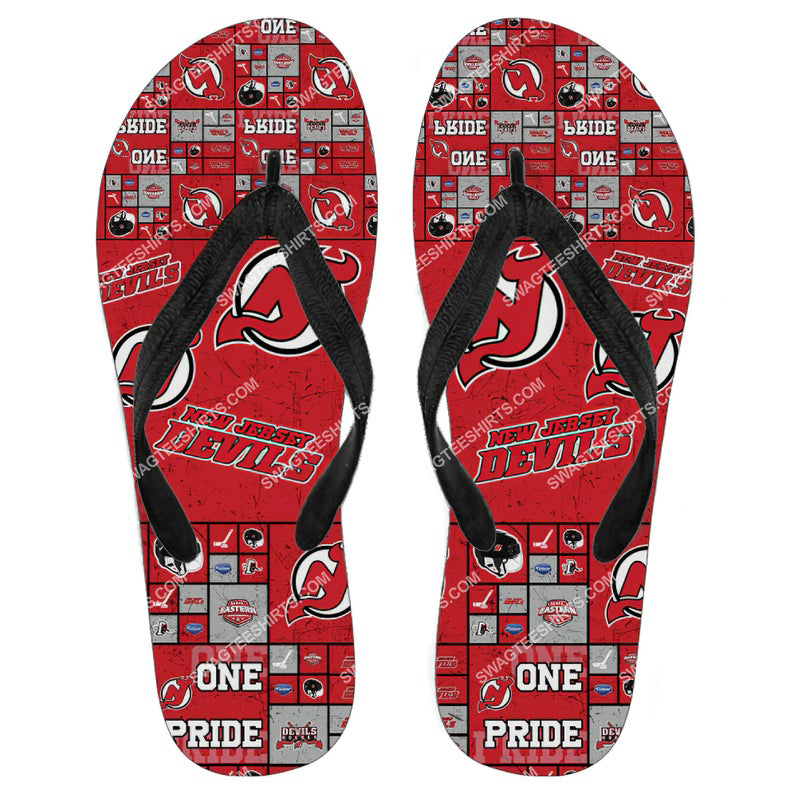 [special edition] the new jersey devils hockey full printing flip flops – maria