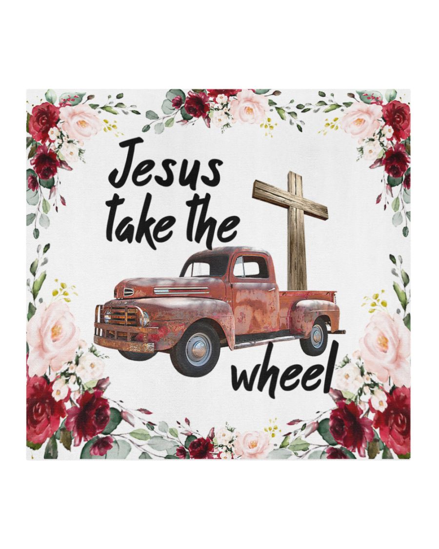 Jesus take the wheel flower cloth mask 3