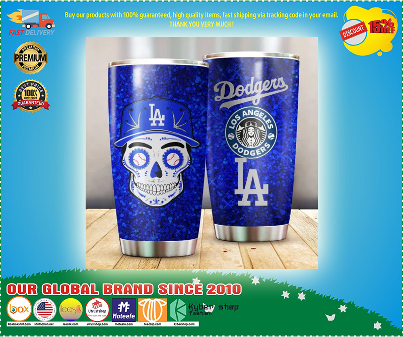 LA Dodgers Sugar Skull Tumbler Cup 1