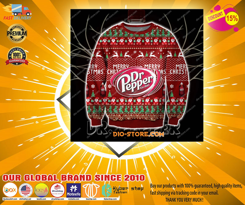 3D print knitting pattern DR pepper print ugly christmas sweater2