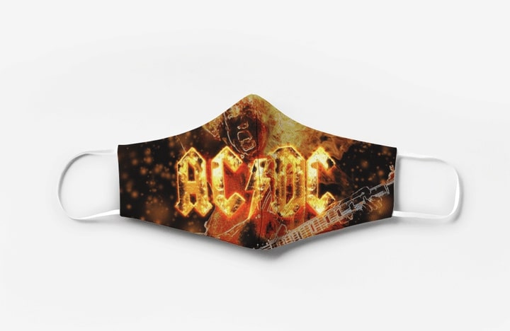 ACDC rock band fire full printing face mask