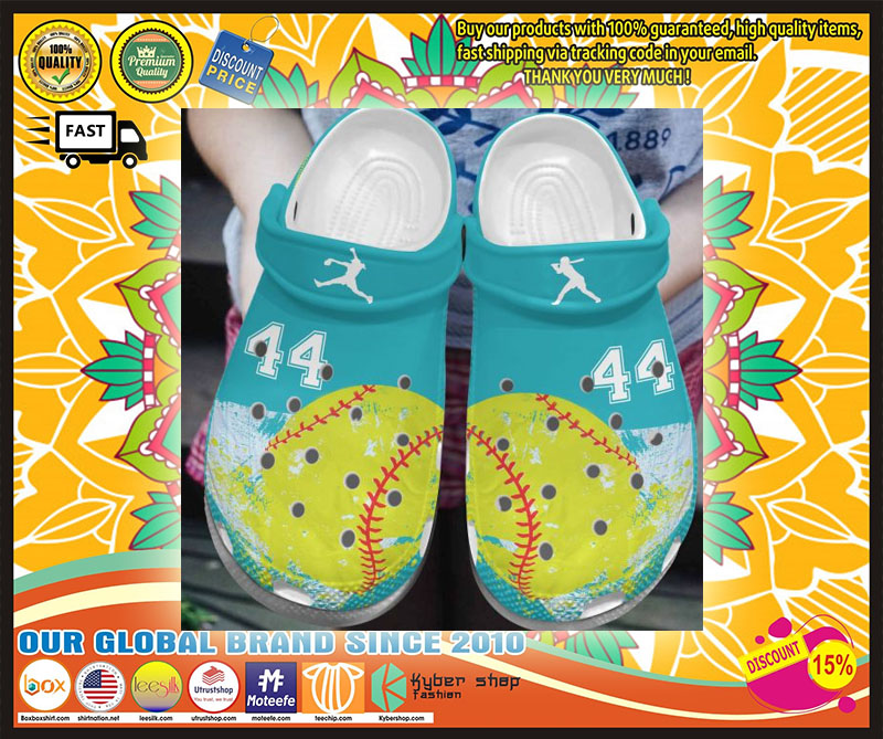Softball custom personalized number croc shoes crocband 1