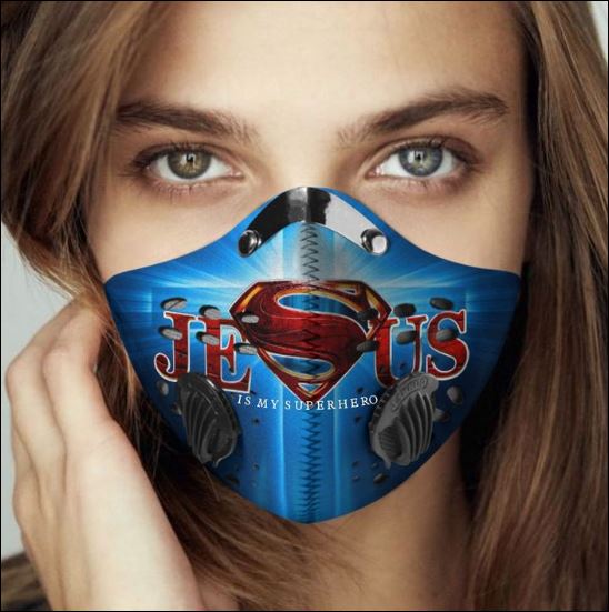 Jesus is my superhero filter activated carbon face mask