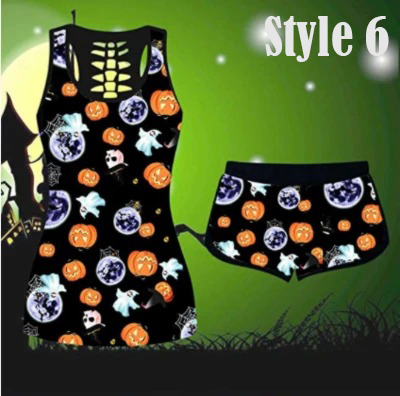 If you like my pumpkin you should see my pie halloween women tank top and short 5