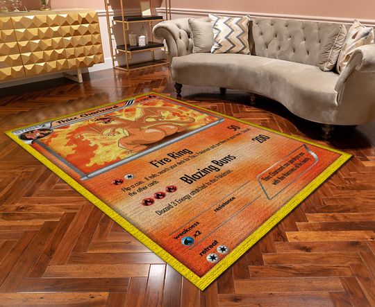 Thicc Charizard fire ring blazing bun Rug – BBS