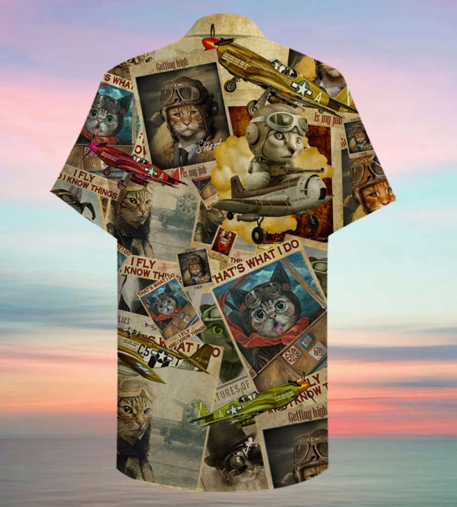 Cats pilot hawaiian shirt 2