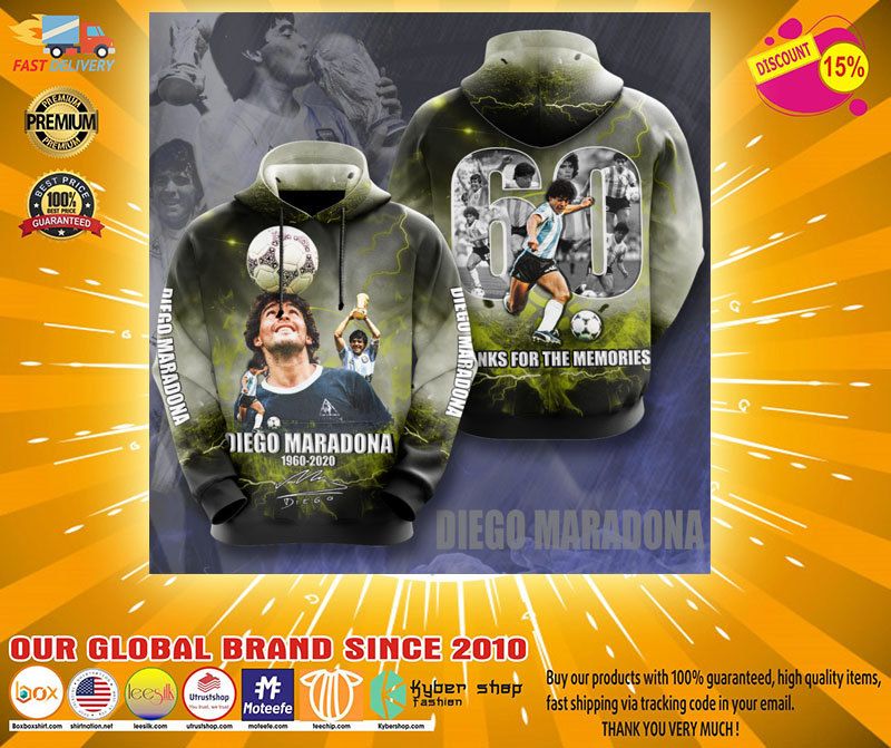 RIP Diego Maradona thank you for the memories 3d hoodie2