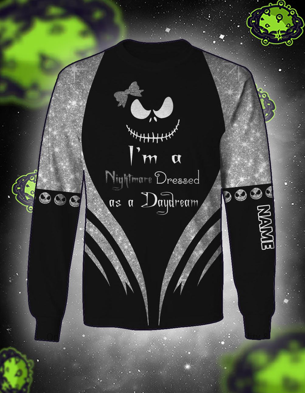 Personalized I'm a nightmare dressed as a daydream 3D long-sleeved