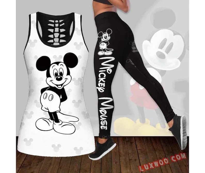 Mickey Mouse all over print legging and tank top 3