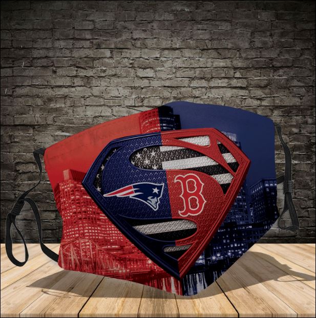 New England Patriots and Boston Red Sox face mask