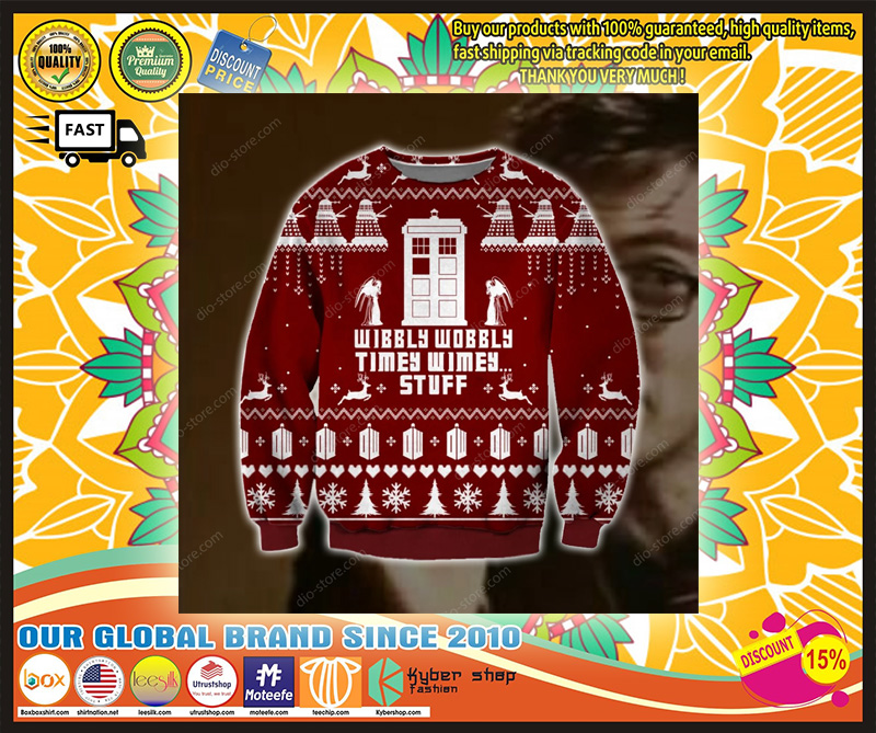 Wibbly wobbly ugly christmas sweater