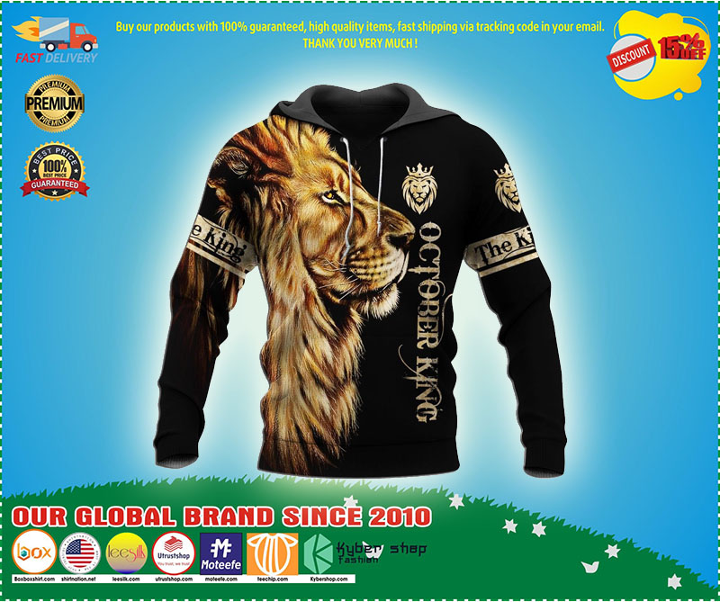 October lion king 3d full print hoodie 3