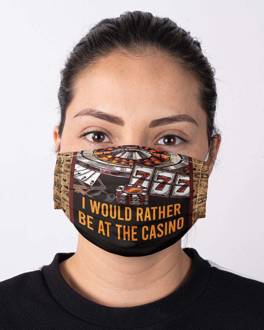 I would rather be at the casino face mask 2