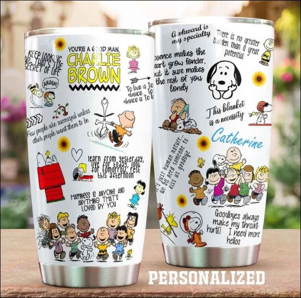 Personalized Snoopy the Gang tumbler