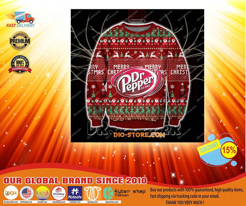3D print knitting pattern DR pepper print ugly christmas sweater3