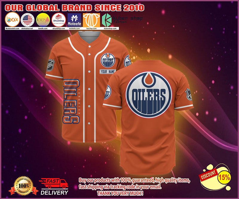 Edmonton Oilers baseball jersey shirt 1